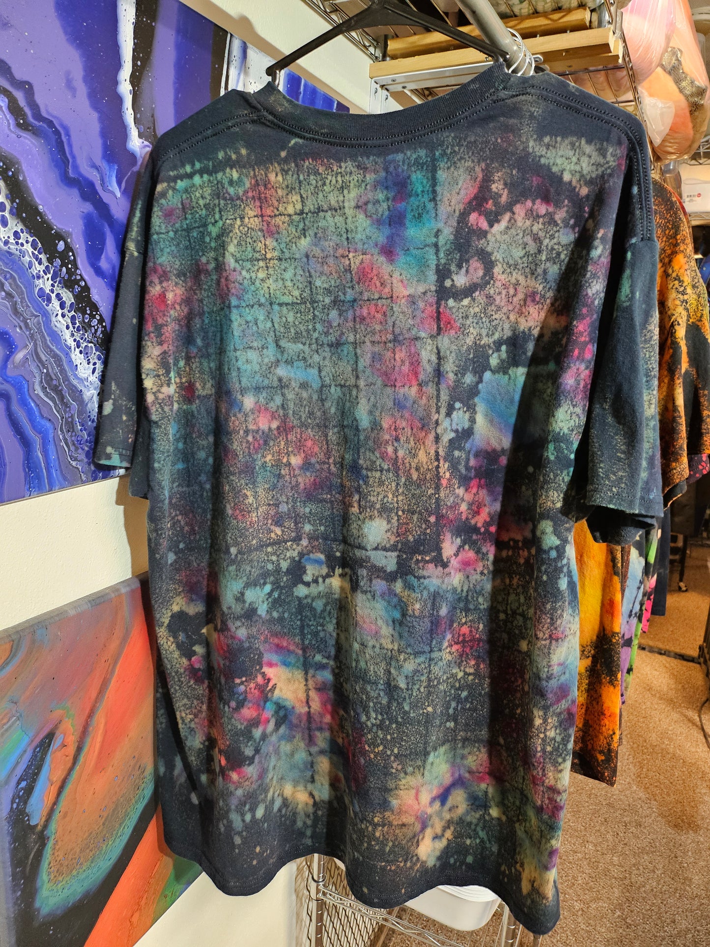 "Cosmic Chains" - Streetwear Reverse Dye T-Shirt
