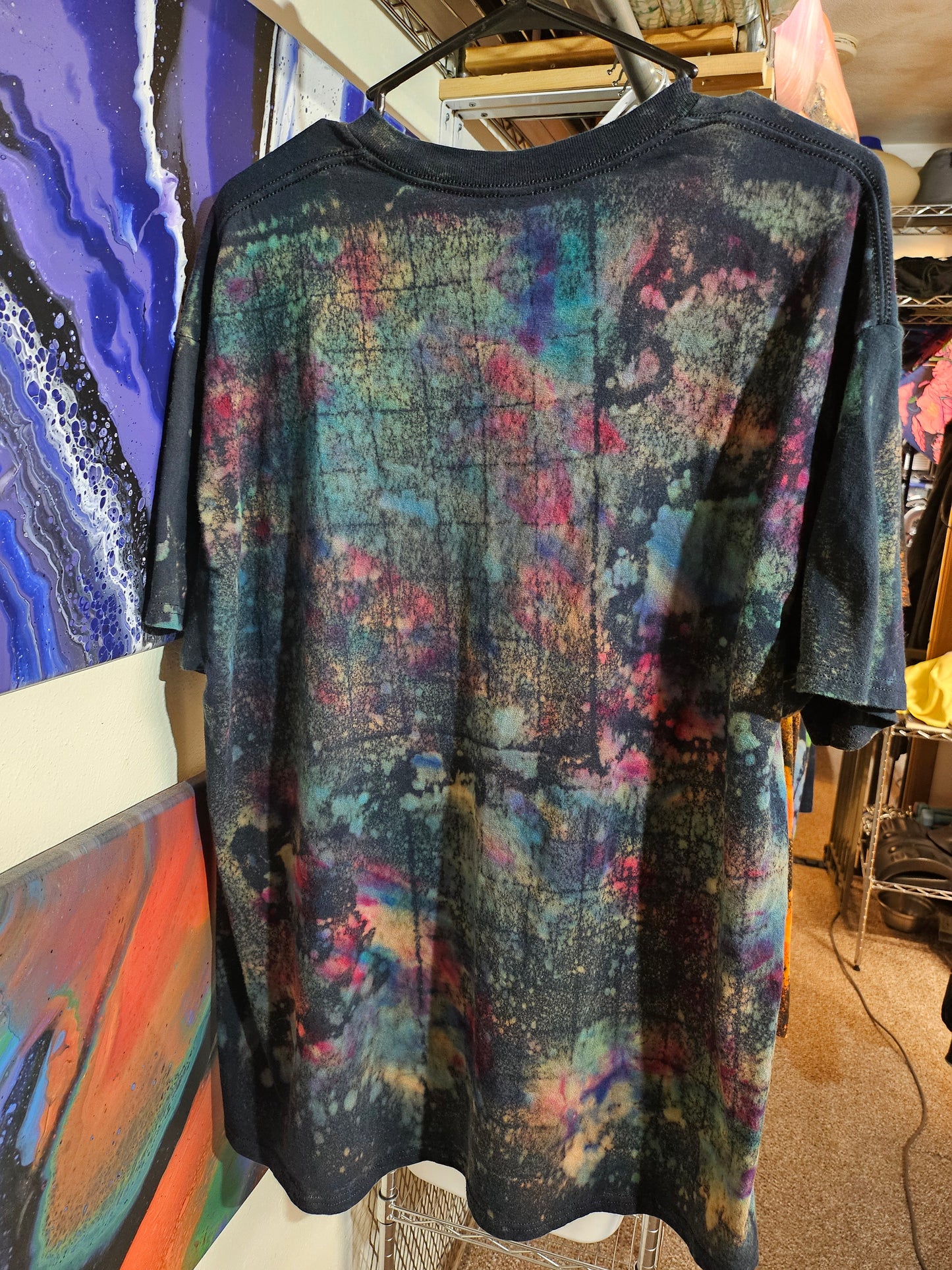 "Cosmic Chains" - Streetwear Reverse Dye T-Shirt