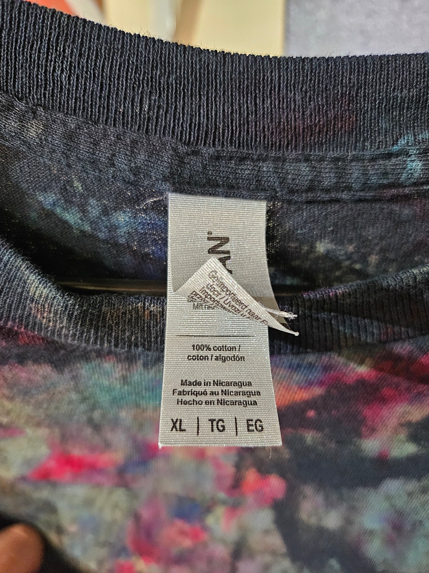 "Cosmic Chains" - Streetwear Reverse Dye T-Shirt