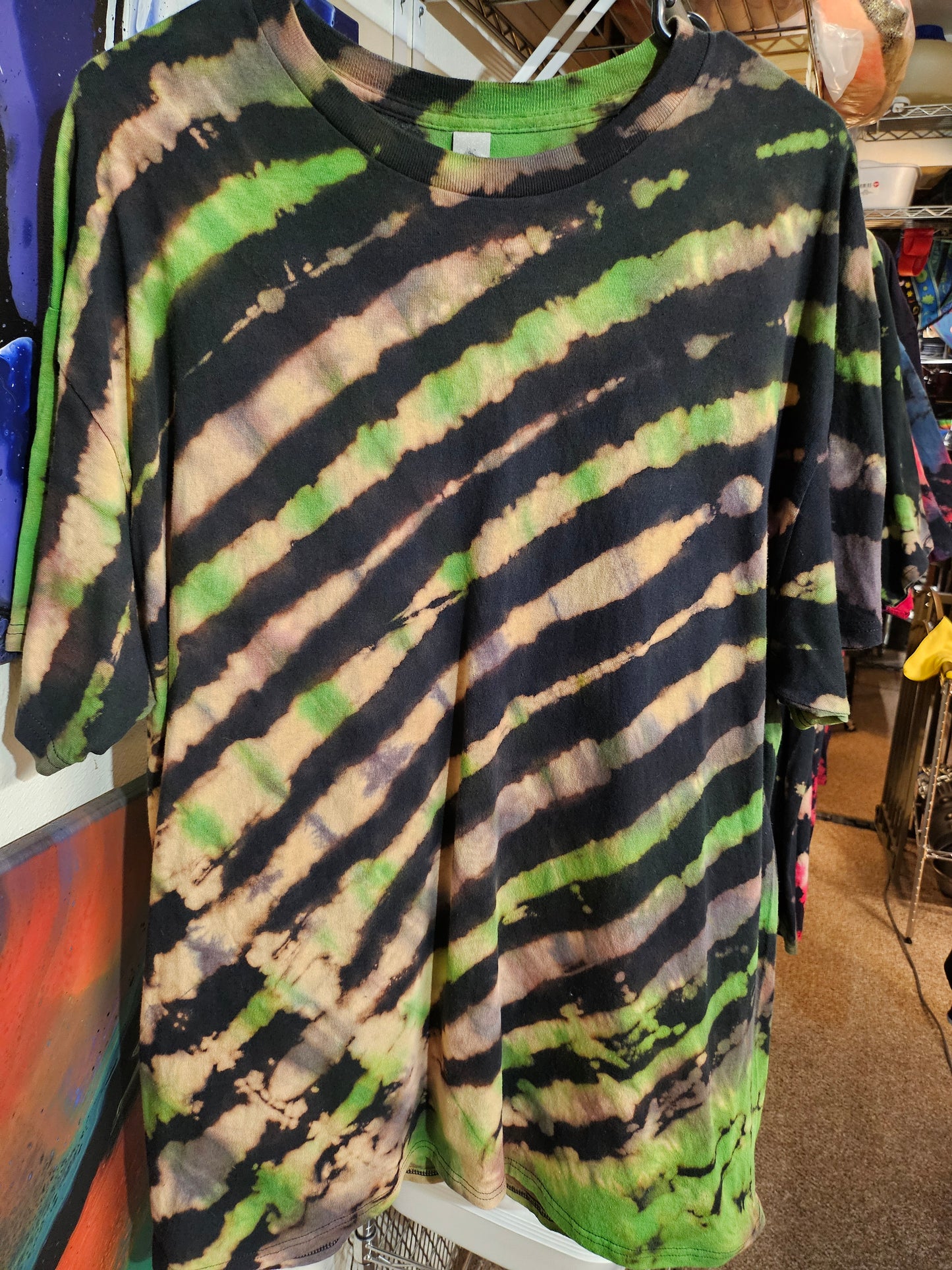 "Camo Stripe Tear" - Streetwear Reverse Dye T-Shirt