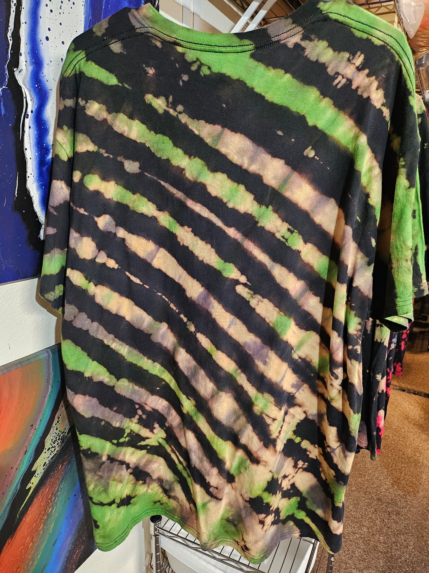 "Camo Stripe Tear" - Streetwear Reverse Dye T-Shirt
