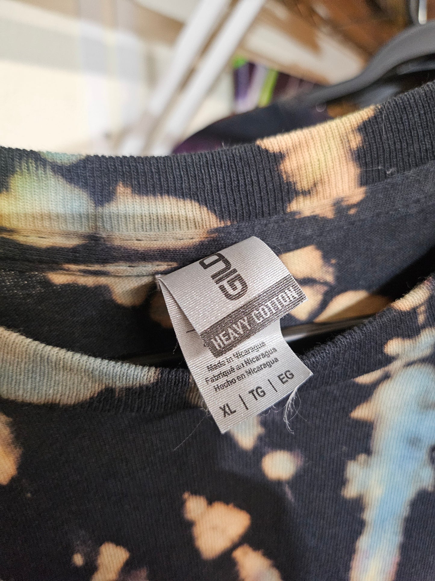 "Rainbow Spiral" - Streetwear Reverse Dye T-Shirt