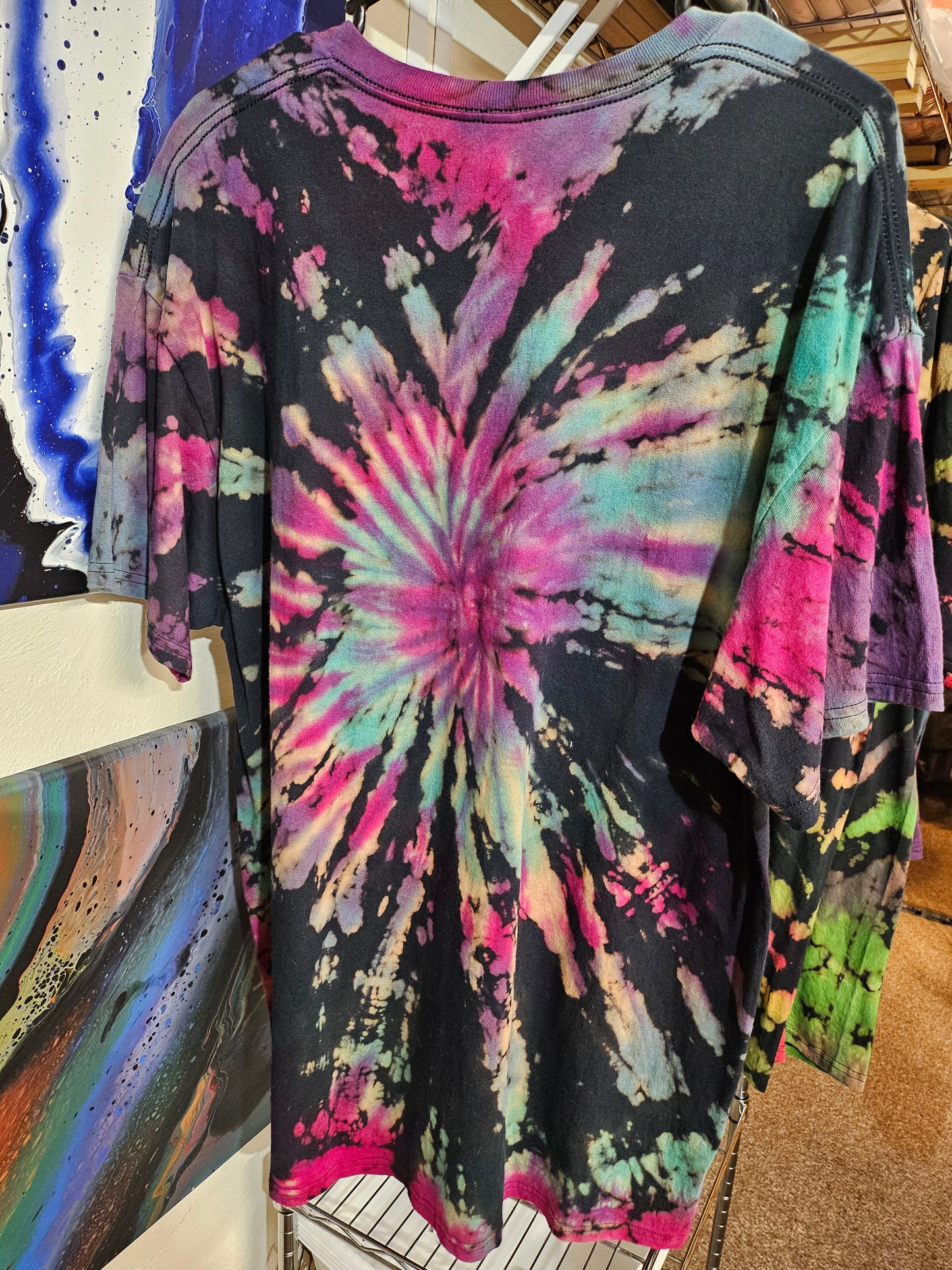 "Galaxy Spiral" - Streetwear Reverse Dye T-Shirt