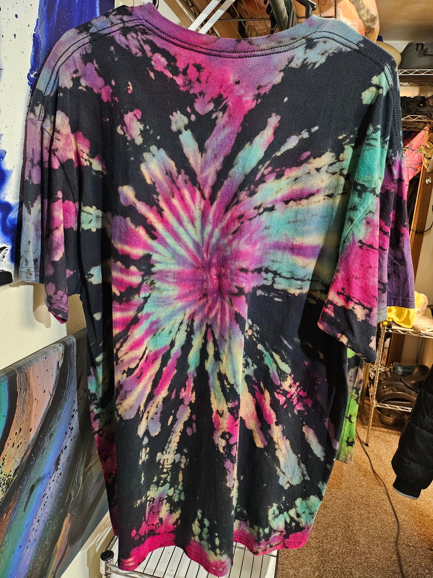 "Galaxy Spiral" - Streetwear Reverse Dye T-Shirt