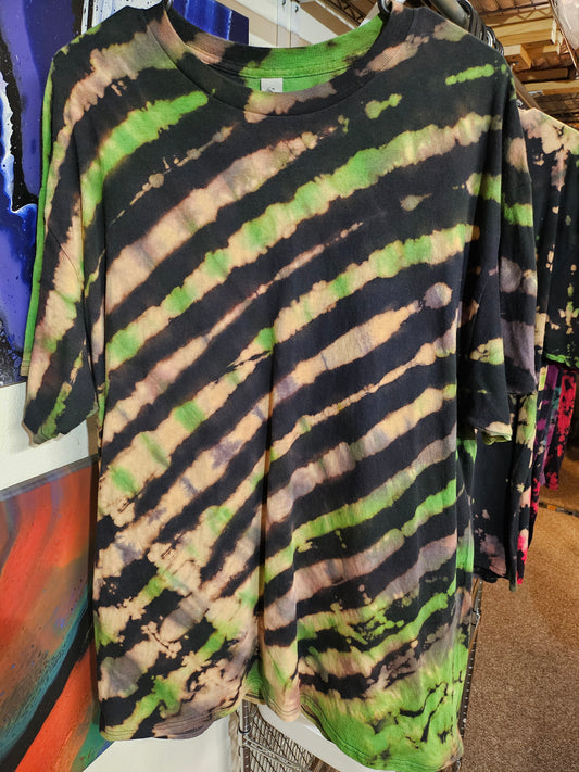 "Camo Stripe Tear" - Streetwear Reverse Dye T-Shirt