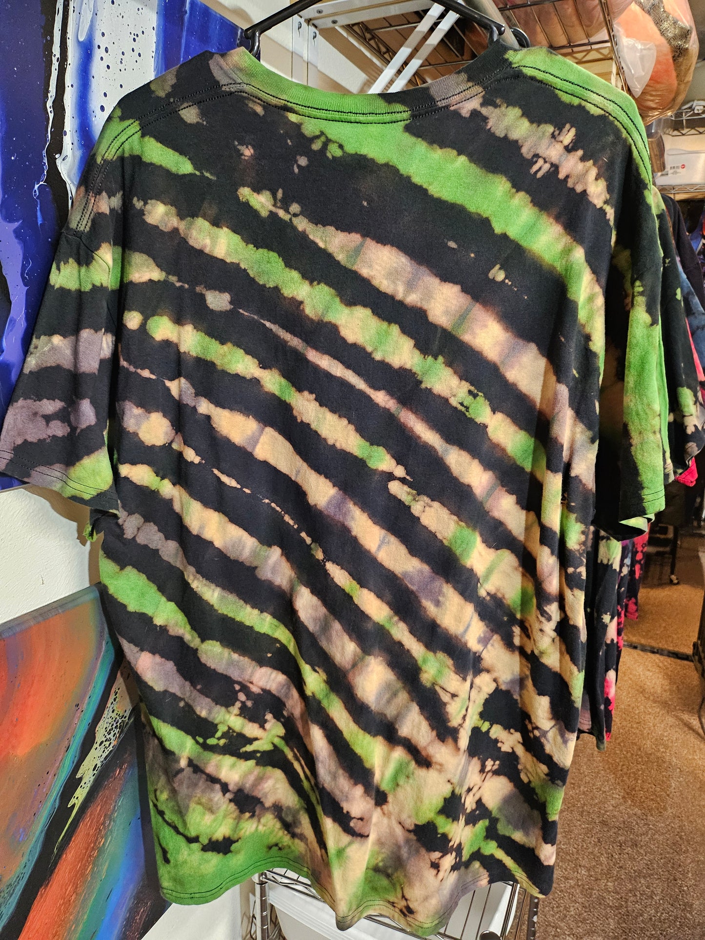 "Camo Stripe Tear" - Streetwear Reverse Dye T-Shirt